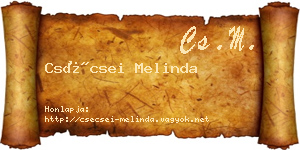 Csécsei Melinda névjegykártya